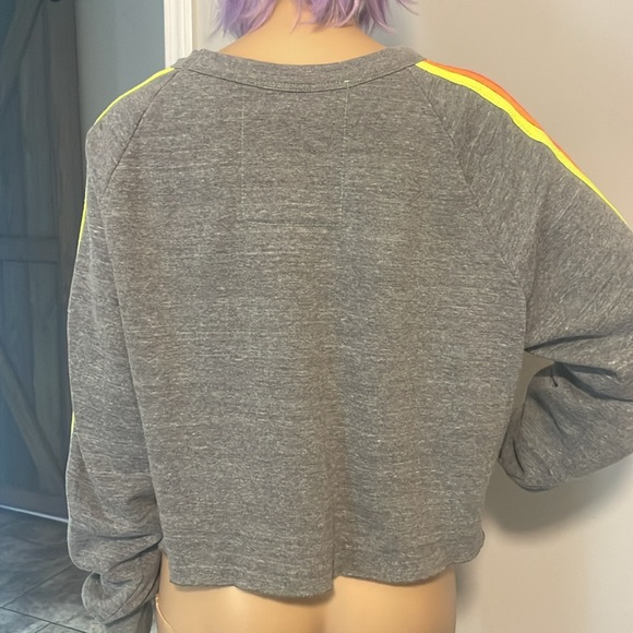 Aviator Nation Cropped Stripped Crewneck XL Made in USA🇺🇸 - Picture 9 of 13